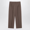 The Row Taupe cotton trousers