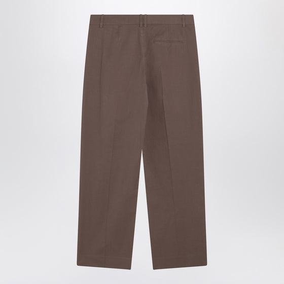 The Row Taupe cotton trousers