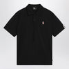 Moncler Grenoble Black polo shirt with logo patch