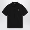 Moncler Grenoble Black polo shirt with logo patch