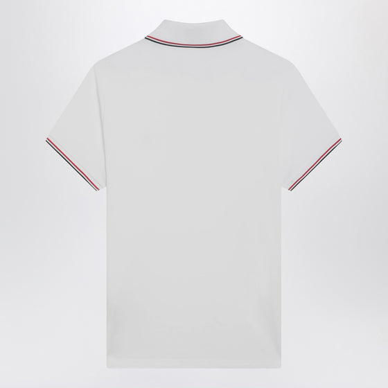 Moncler White short-sleeve polo shirt