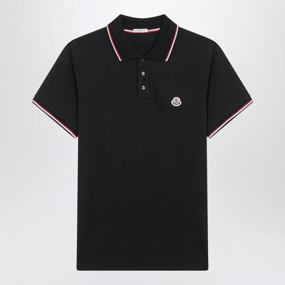 Moncler Blue short-sleeve polo shirt