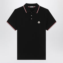  Moncler Black short-sleeve polo shirt