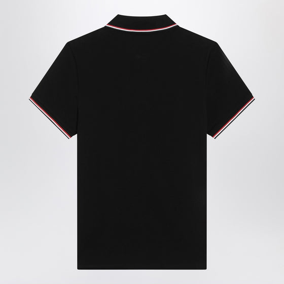 Moncler Black short-sleeve polo shirt