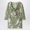 Valentino Green printed lurex shirt