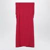 Valentino Red midi skirt with ruched detail