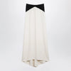 Valentino Long silk skirt in Vanilla/Black