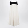 Valentino Long silk skirt in Vanilla/Black