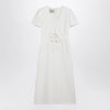 Valentino Embroidered crepe evening dress in ivory