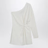 Valentino Ivory one-shoulder top in couture cady