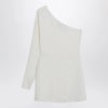 Valentino Ivory one-shoulder top in couture cady