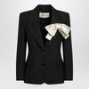 Valentino Black single-breasted jacket with bow