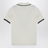 Valentino Ivory and black V-inlay polo shirt
