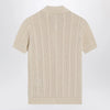 Valentino Ivory cotton knit polo shirt