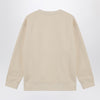 Ivory cotton sweatshirt with Chez Valentino floral motif