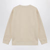 Ivory cotton sweatshirt with Chez Valentino floral motif