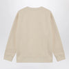 Ivory cotton sweatshirt with Chez Valentino floral motif