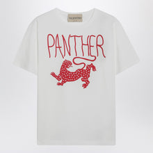  Valentino Ivory T-shirt with Panther print