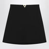 Valentino Black mini skirt with V Gold detail