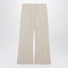 Valentino Ivory trousers with floral pattern