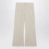 Valentino Ivory trousers with floral pattern
