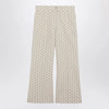 Valentino Ivory trousers with floral pattern