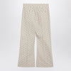 Valentino Ivory trousers with floral pattern