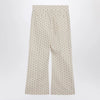 Valentino Ivory trousers with floral pattern