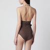 Valentino Brown swimsuit with Plusdepois motif