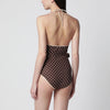 Valentino Brown swimsuit with Plusdepois motif
