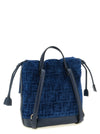 Fendi Ff Flocked Denim Backpack