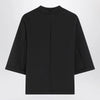 Moncler X Edward Enninful Black top with asymmetric hem
