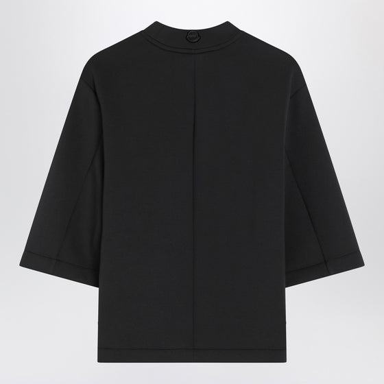 Moncler X Edward Enninful Black top with asymmetric hem