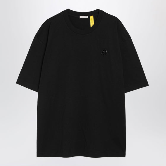 Moncler X A$AP Rocky Black cotton T-shirt with logo patch