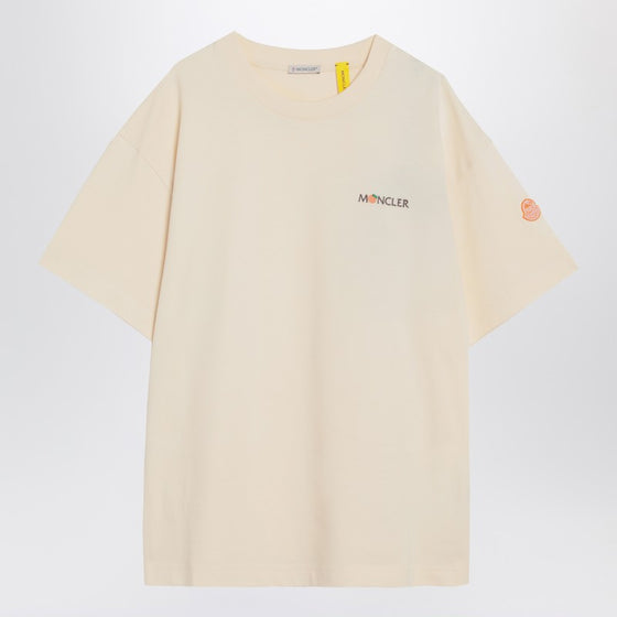 Moncler Genius Ivory white cotton t-shirt