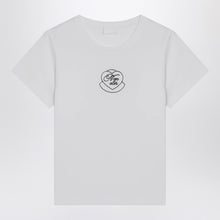  Moncler White cotton T-shirt with embroidered heart