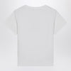 Moncler White cotton T-shirt with embroidered heart