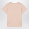 Moncler Pink cotton T-shirt with embroidered heart