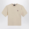 Moncler Grenoble White cotton-blend T-shirt with logo patch