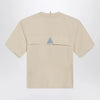 Moncler Grenoble White cotton-blend T-shirt with logo patch
