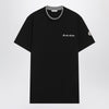 Moncler Black T-shirt with embroidered logo