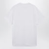 Moncler White cotton jersey T-shirt with logo patch