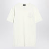Moncler White cotton T-shirt with three-dimensional logo