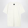 Moncler White cotton T-shirt with three-dimensional logo