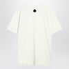 Moncler White cotton T-shirt with three-dimensional logo