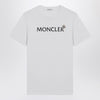 Moncler White crewneck T-shirt with logo print