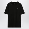 Moncler Black cotton T-shirt with logo patch