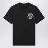Moncler Black crewneck T-shirt with logo print