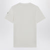 Moncler White T-shirt with embroidered tricolor logo