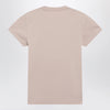 Moncler Pink T-shirt with logo embroidery